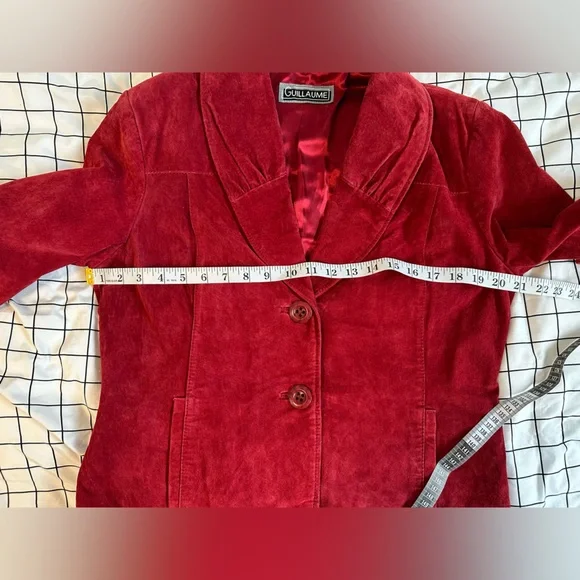 Guillaume burgundy suede jacket, medium - Picture 11 of 14